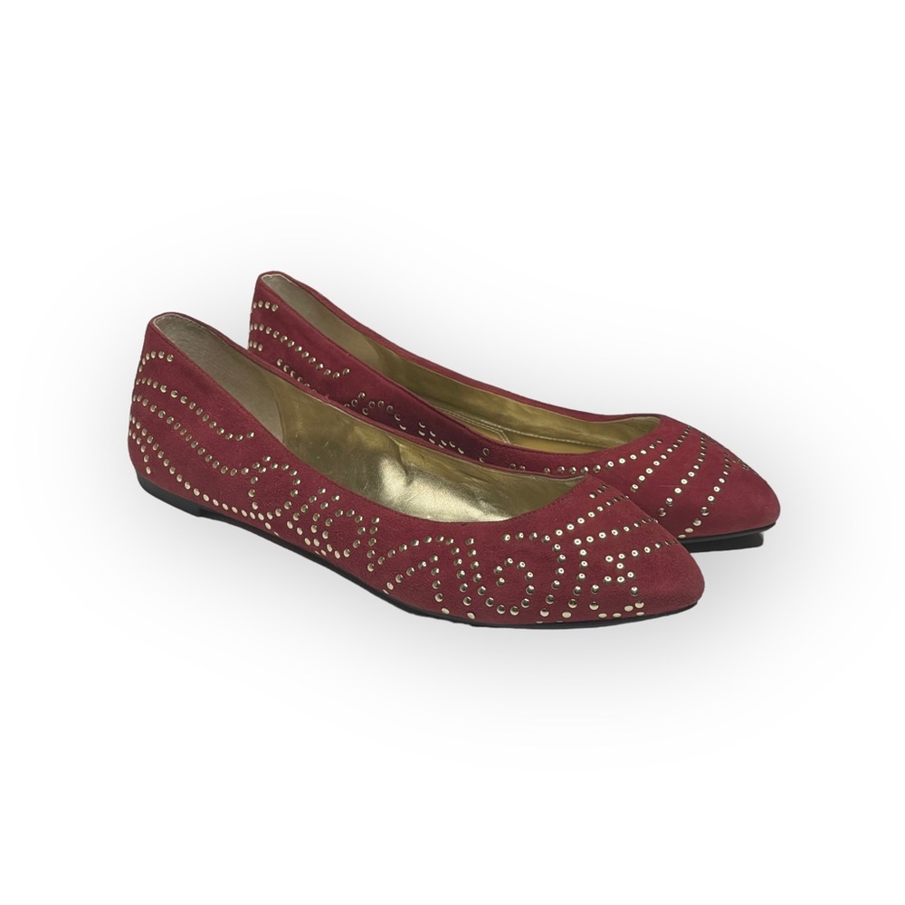 new Enzo Angiolini ❤︎ Stud Suede Ballerina Ballet Flat ❤︎ Pumpkin Spice ❤︎ 8M ❤︎ - Picture 10 of 16